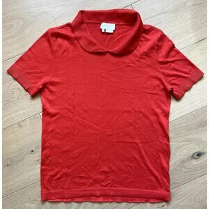 Kate Spade Peter Pan collar silk cotton top